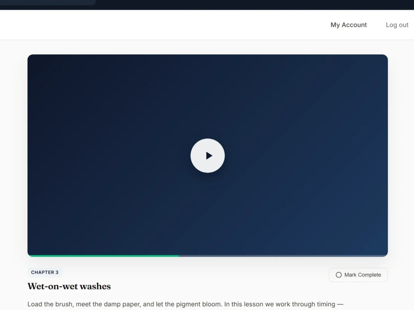 The Chapters LMS lesson player, which streams from signed expiring links
