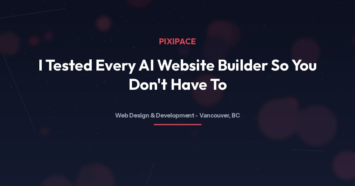 I Tested Every AI Website Builder So You Don't Have To